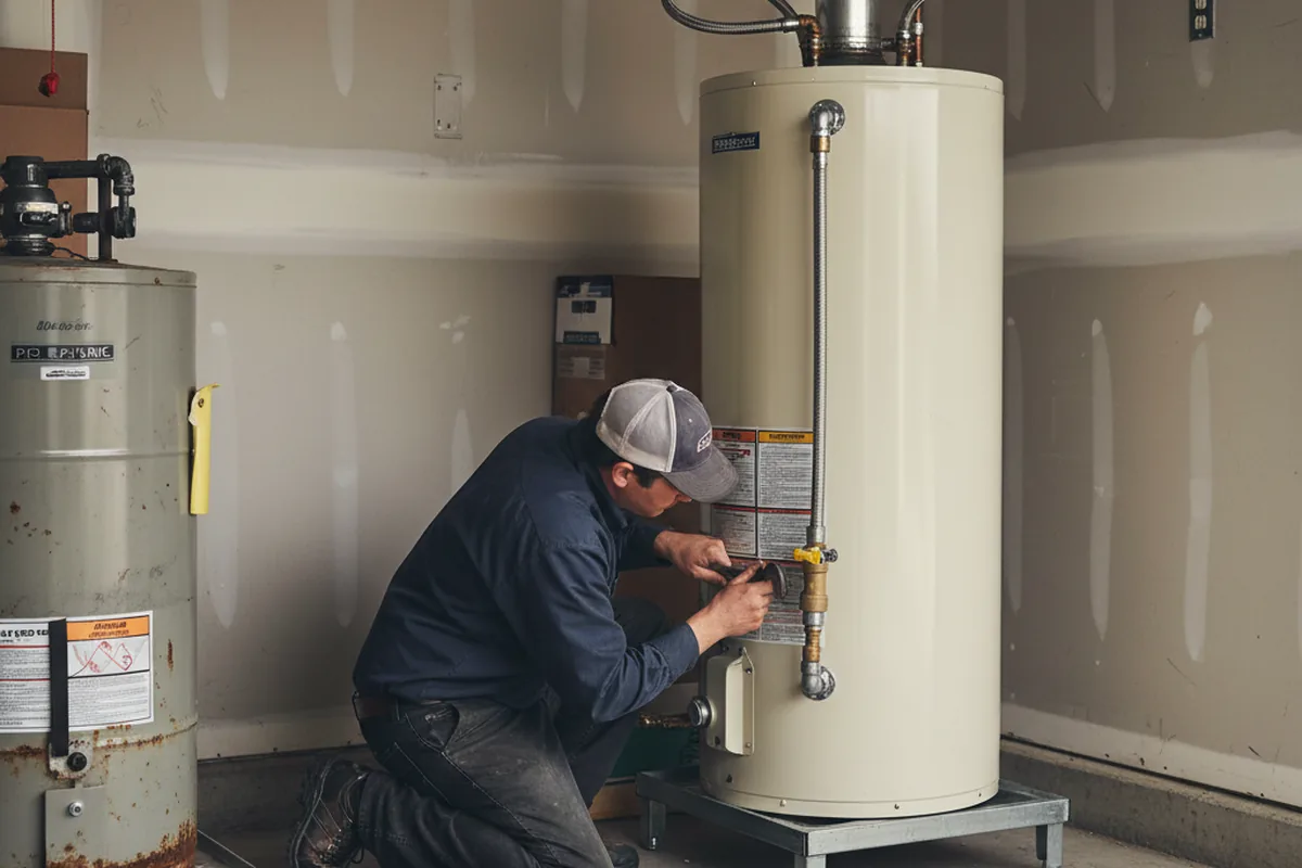 Water heater and shutoff valve replacement in Canyon